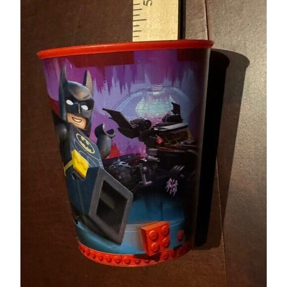 McDonald's The Lego Batman Movie Happy Meal Toy Drink Cups (3) + 1 Lid READ - Picture 8 of 9